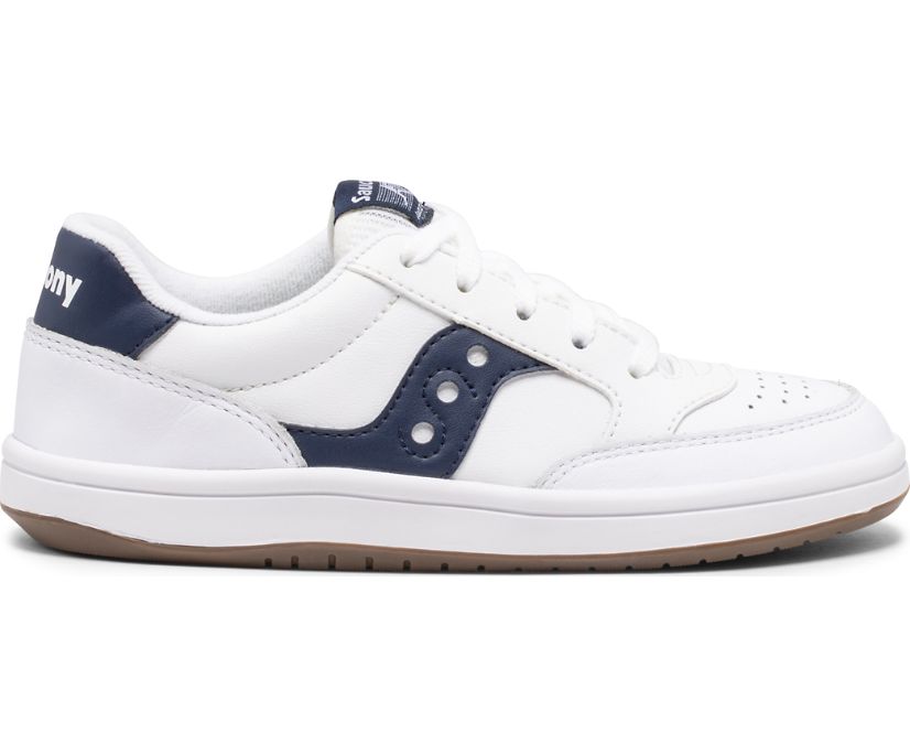 Saucony Jazz Court Kids' Sneakers White / Navy | Canada 812YXFU